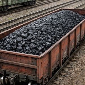 coal loaded in a rail car-1