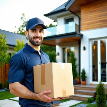 delivery guy making a delivery to a home-1