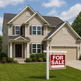 home with a for sale in front of it-1