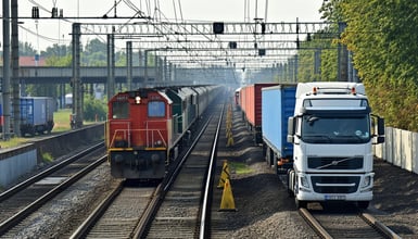 rail and truck traffic