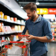 shopper buying goods