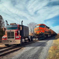 truck and train